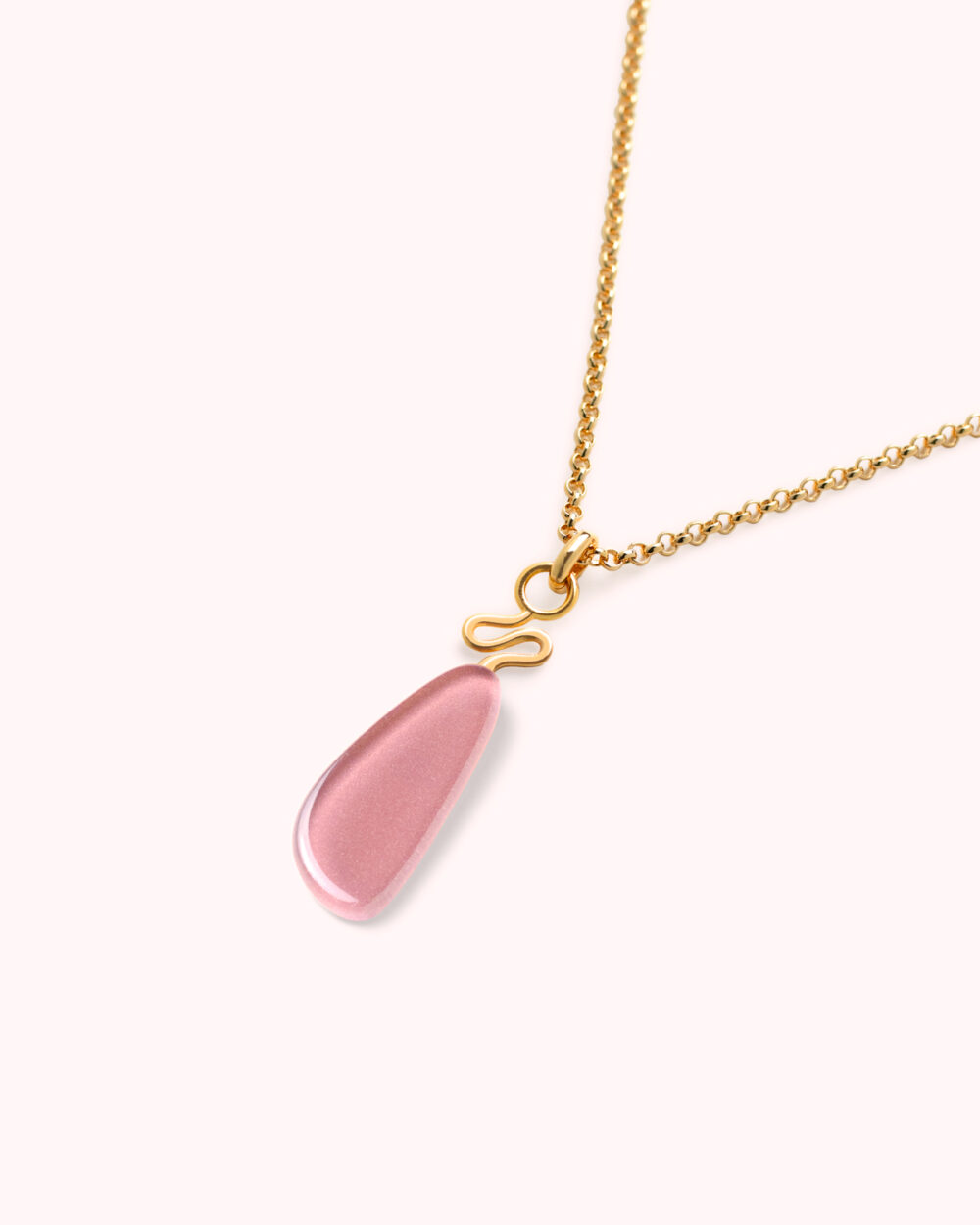 Colar Mini Riva Rosa – Banho Ouro 18K