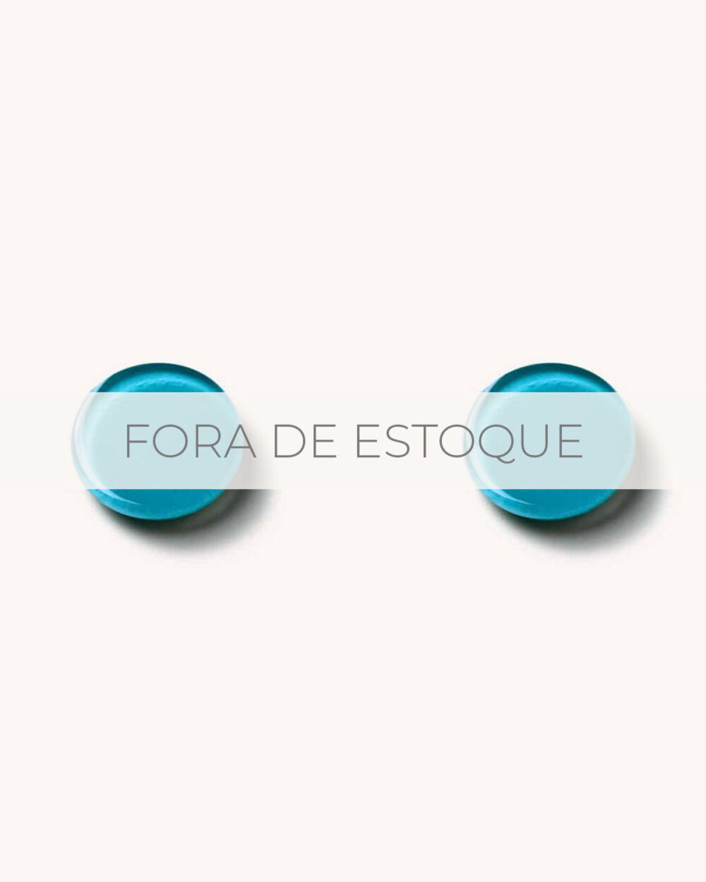 Brinco Círculo Azul Turquesa