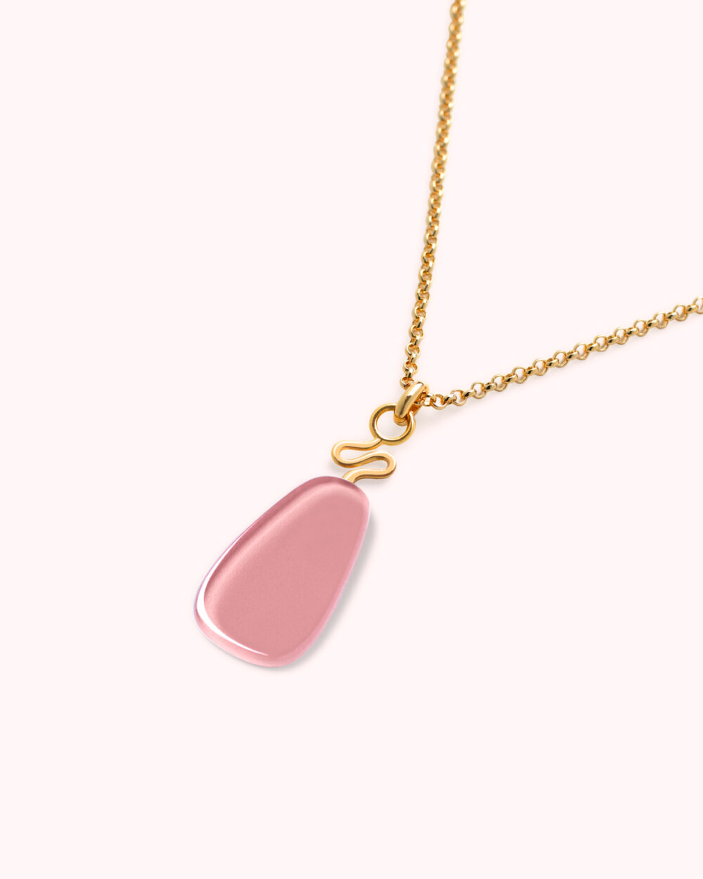 Colar Mini Punta Rosa – Banho Ouro 18K