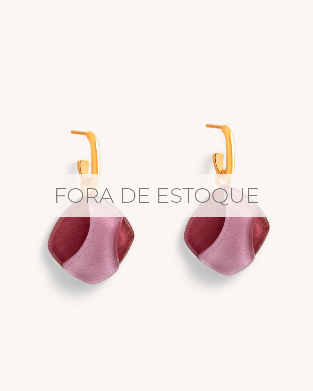 Argola Vértice Nº1 Uva – Banho Ouro 18K