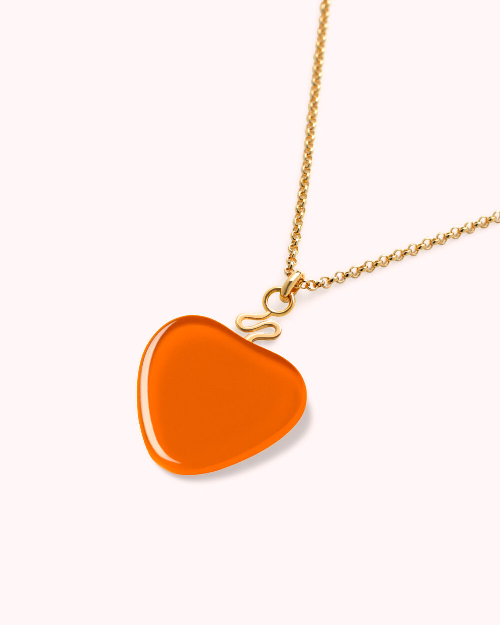 Colar Orla Laranja – Banho Ouro 18K