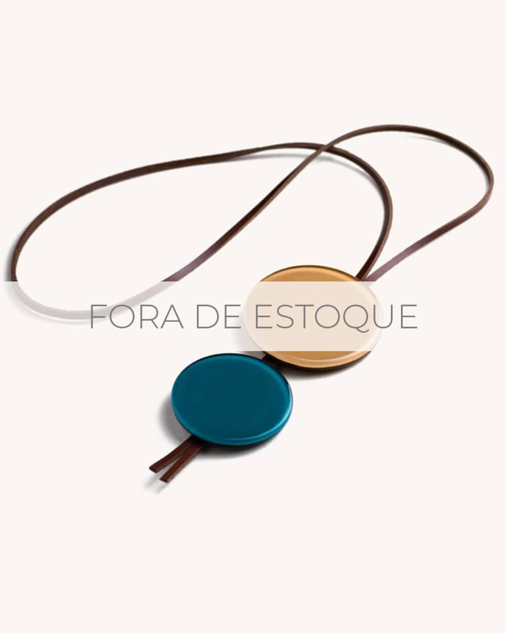 Colar Orbe ocre e azul