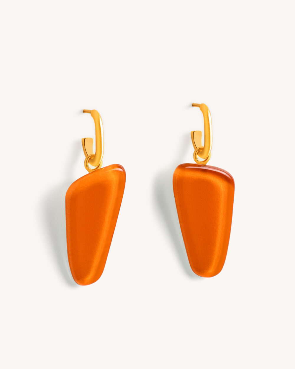 Brinco Isla Laranja – Banho Ouro 18K