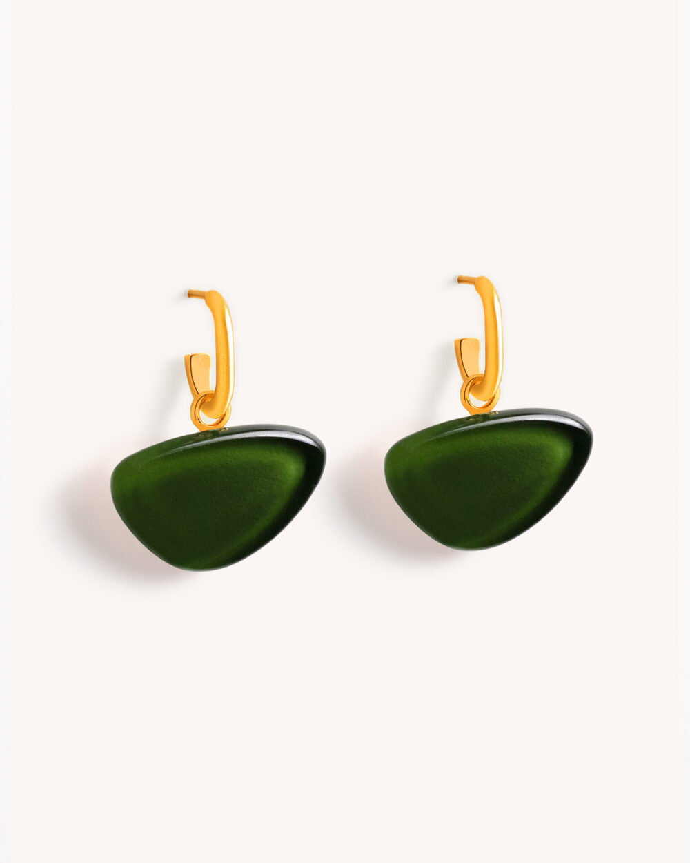 Brinco Blanca Verde – Banho Ouro 18K