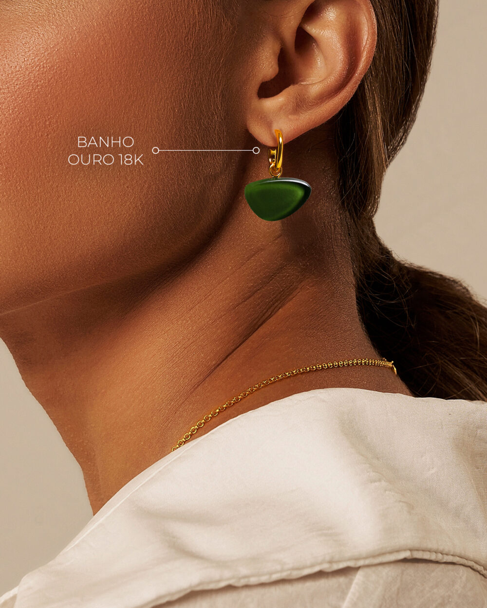 Brinco Blanca Verde – Banho Ouro 18K - Image 4
