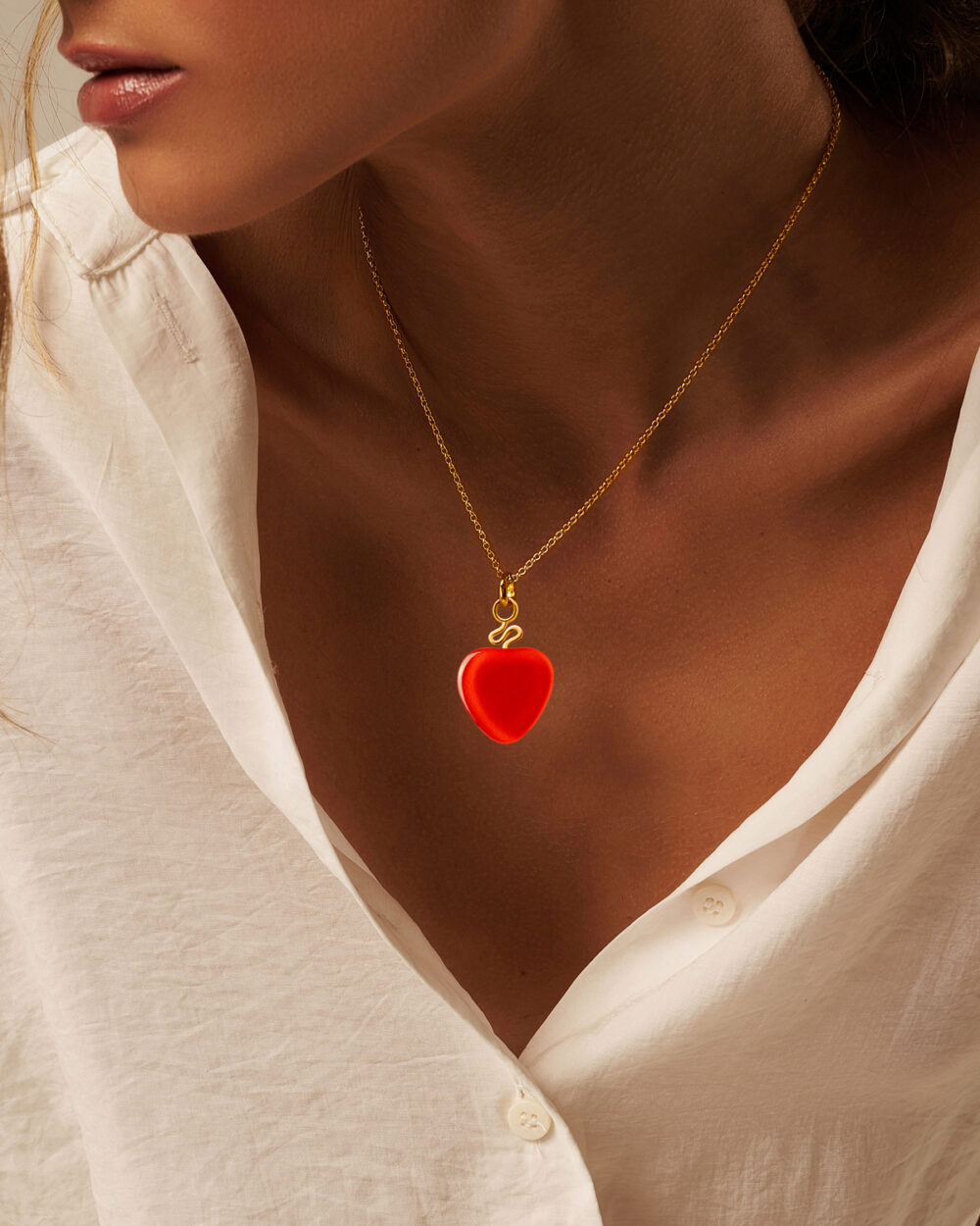 Colar Mini Orla Vermelho – Banho Ouro 18K - Image 2