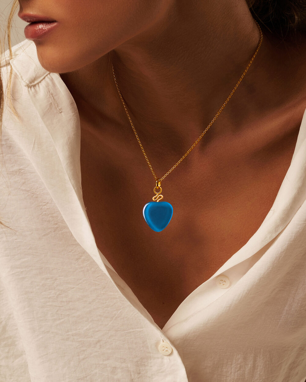 Colar Mini Orla Azul – Banho Ouro 18K - Image 2