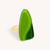 Anel Vértice Nº2 Verde – Banho Ouro 18K