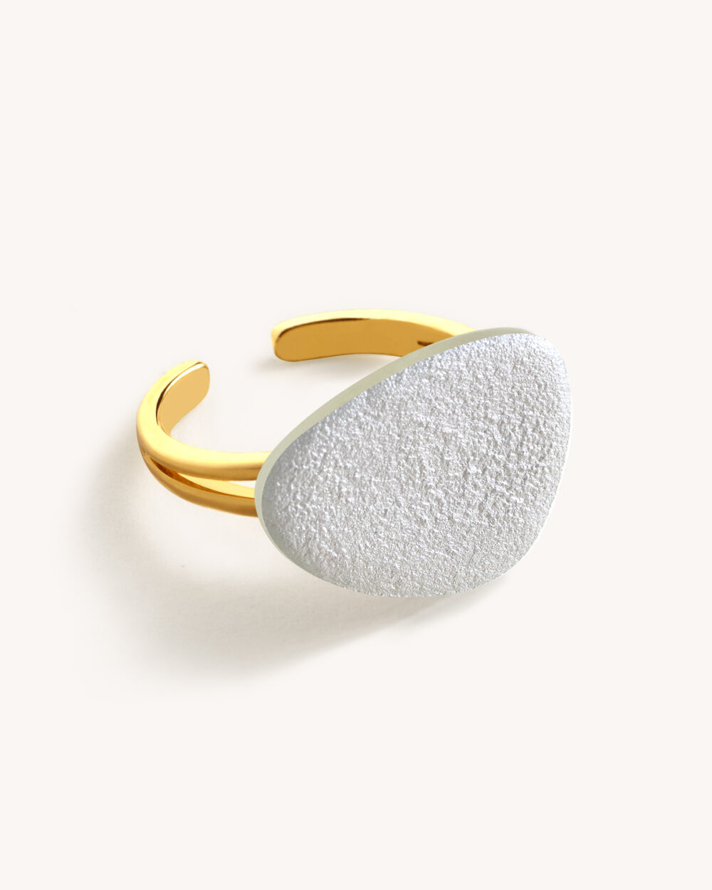 Anel Gota Pérola – Banho Ouro 18K