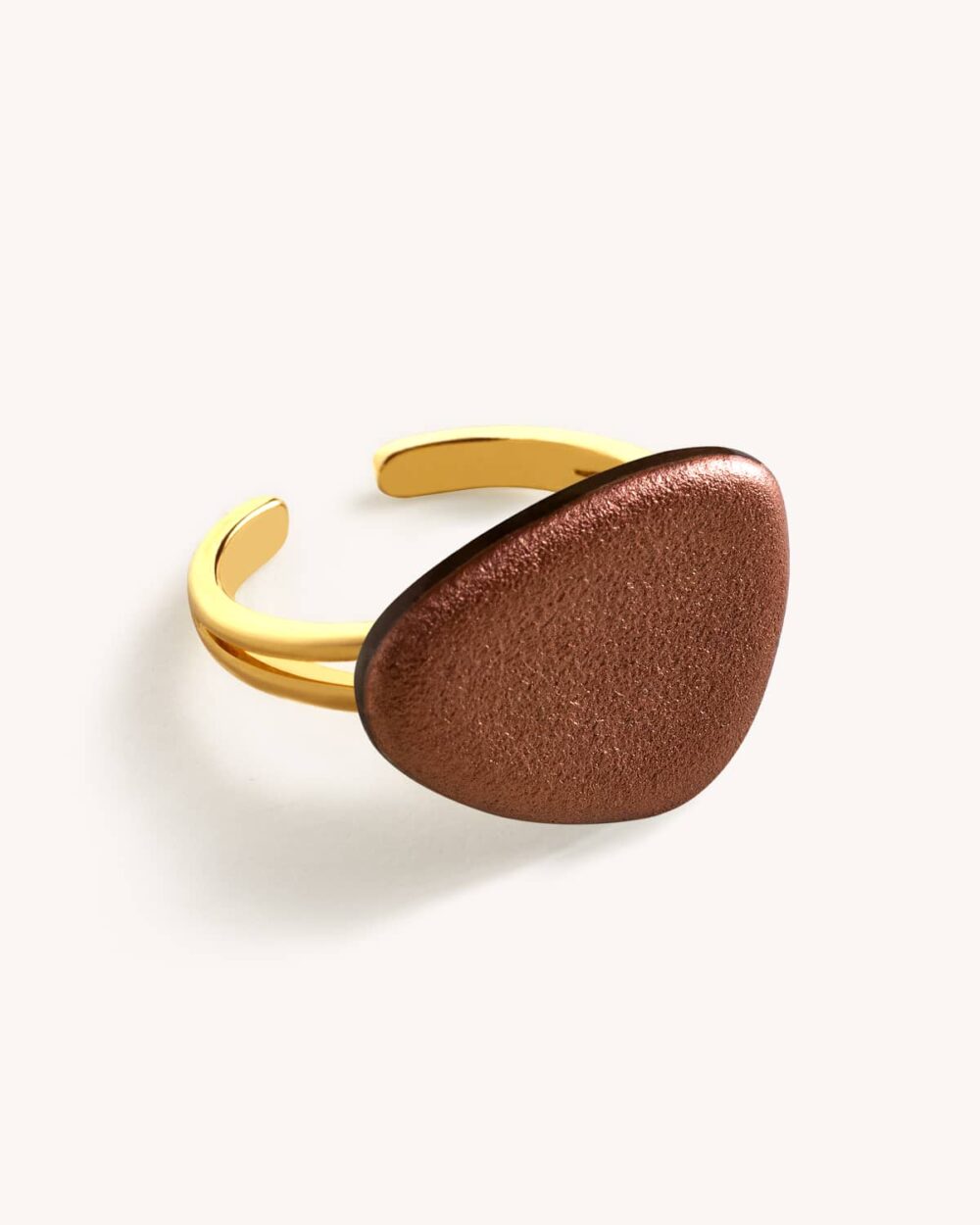 Anel Gota Bronze – Banho Ouro 18K