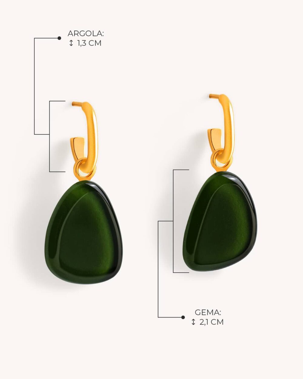 Brinco Gota Verde – Banho Ouro 18K - Image 5