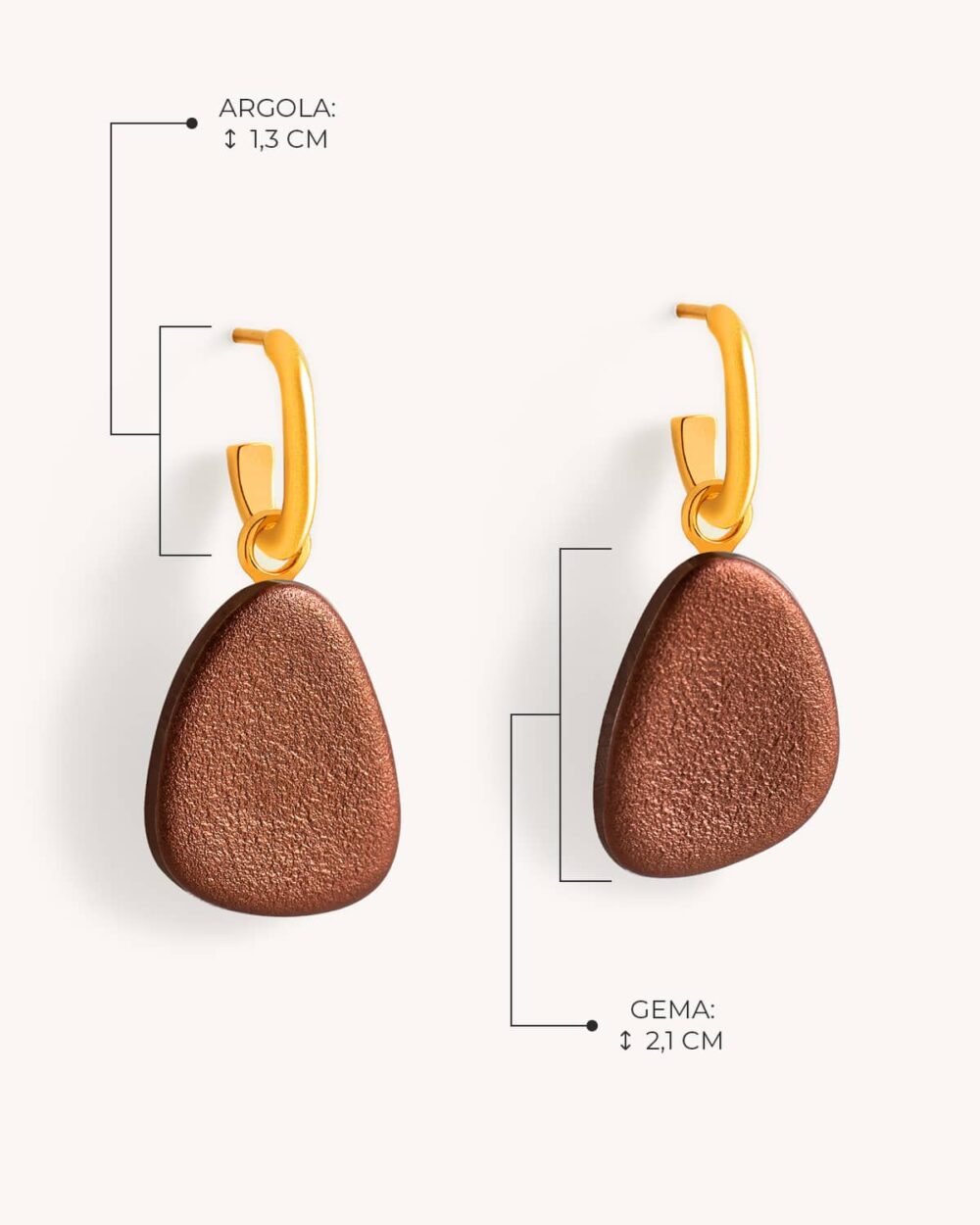Brinco Gota Bronze – Banho Ouro 18K - Image 5