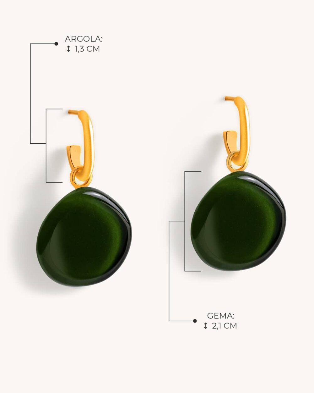 Brinco Flora Verde – Banho Ouro 18K - Image 5