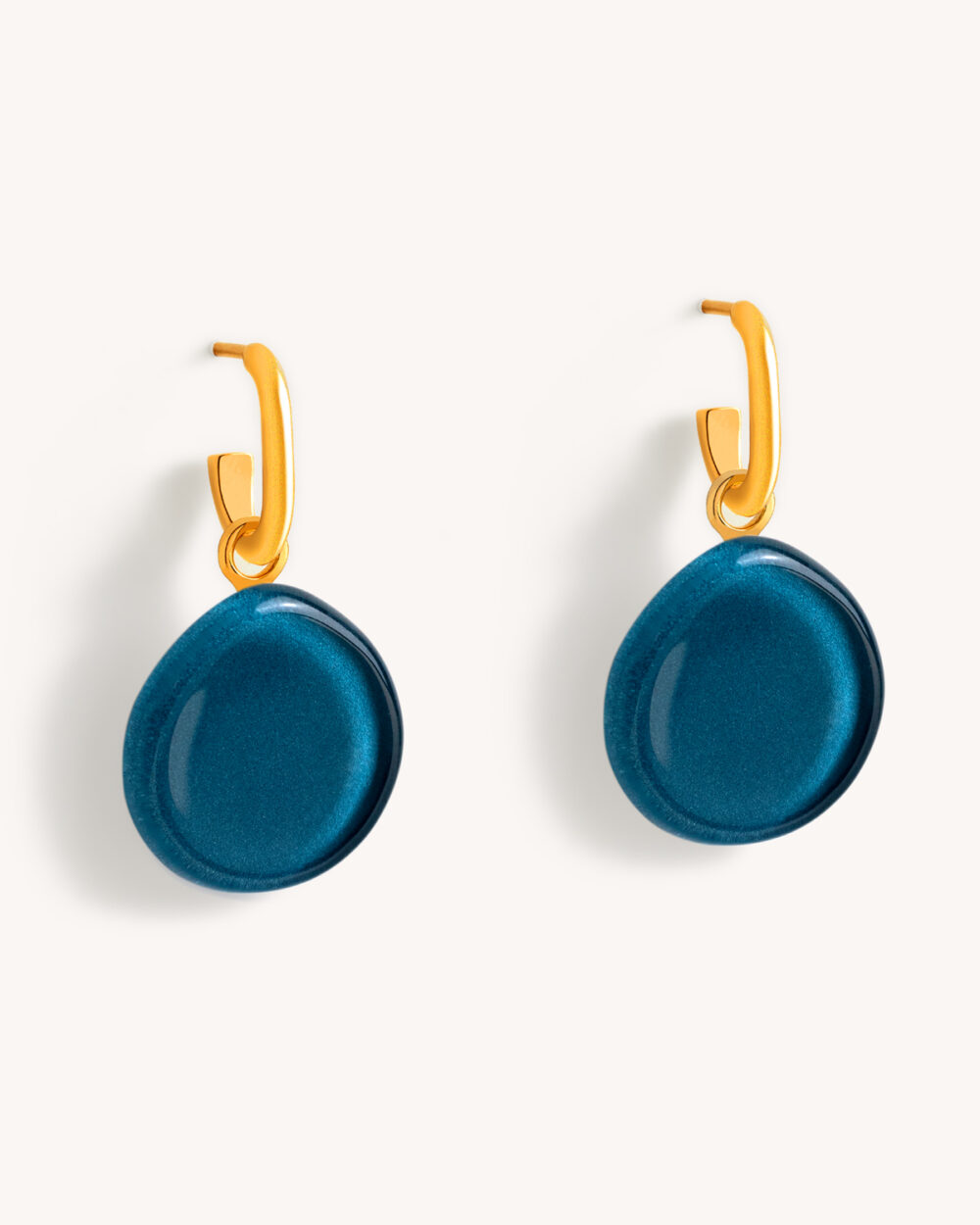 Brinco Flora Azul – Banho Ouro 18K