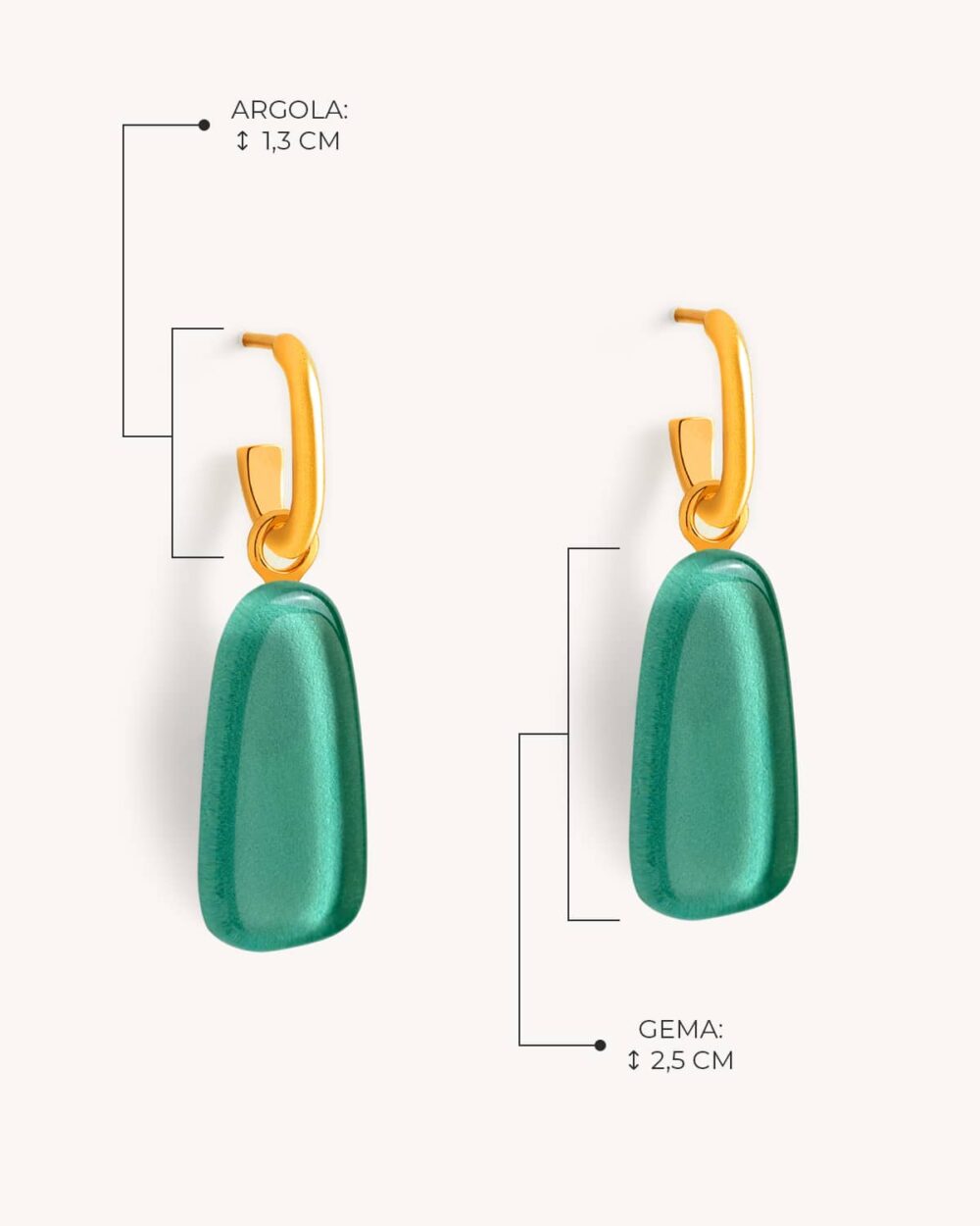 Brinco Tulipa Verde Água – Banho Ouro 18K - Image 5