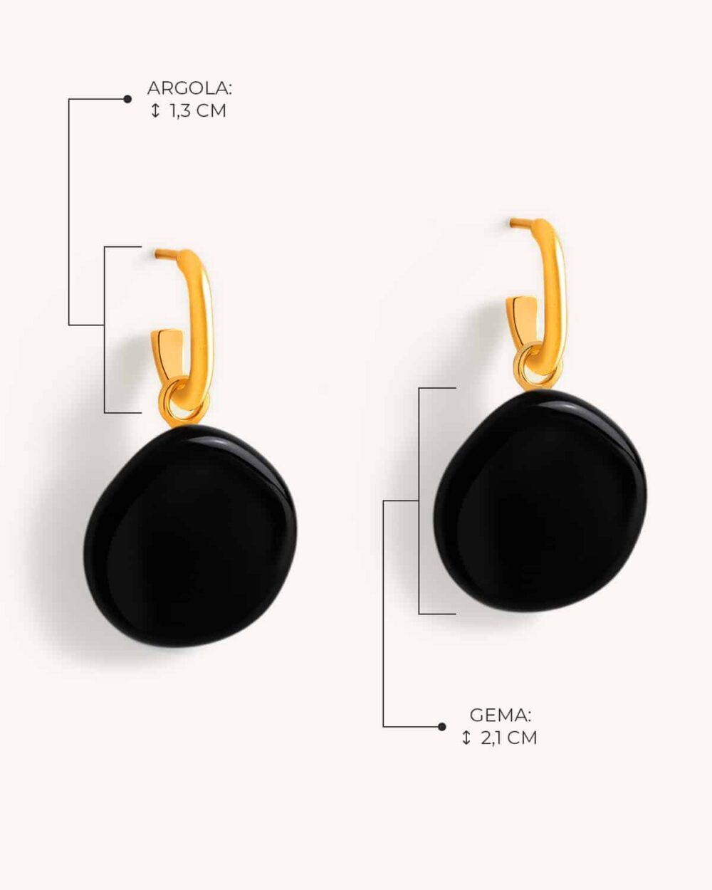 Brinco Flora Preto – Banho Ouro 18K - Image 5