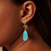 Brinco Riva Azul Turquesa – Banho Ouro 18K - Image 2