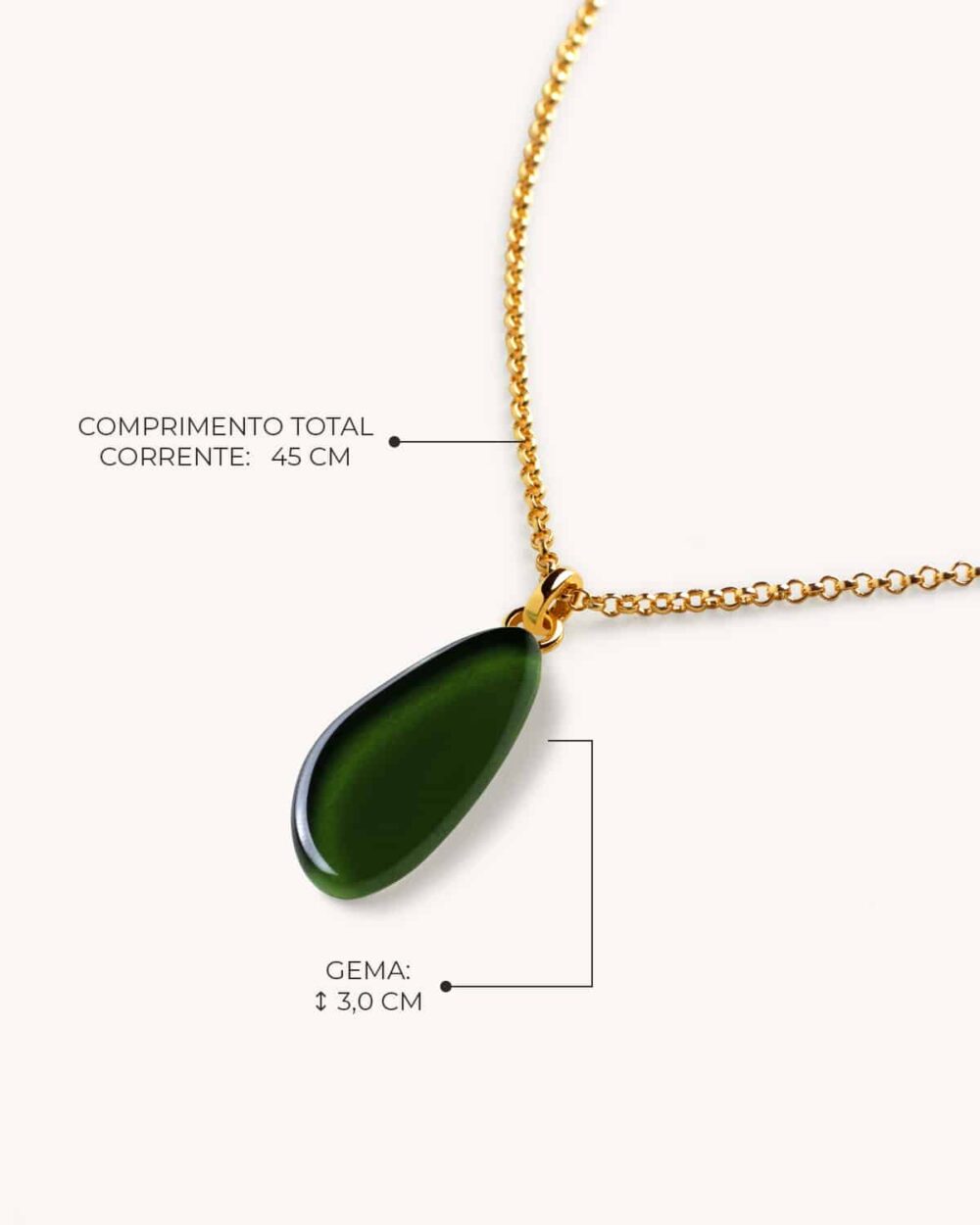Colar Lis Verde – Banho Ouro 18K - Image 5