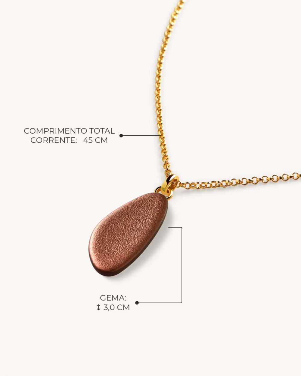 Colar Lis Bronze - Banho Ouro 18K - Image 4