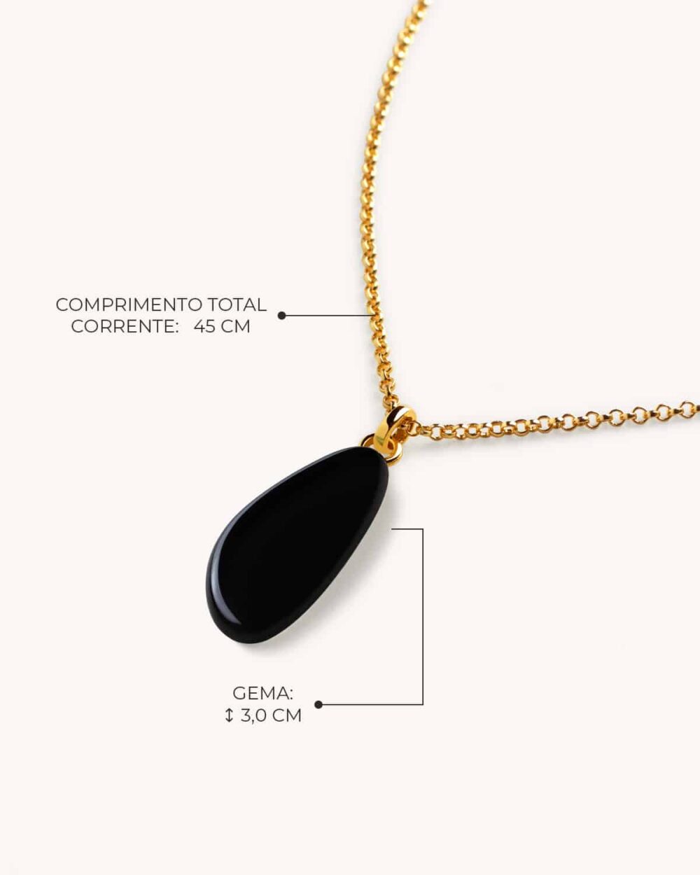 Colar Lis Preto – Banho Ouro 18K - Image 5