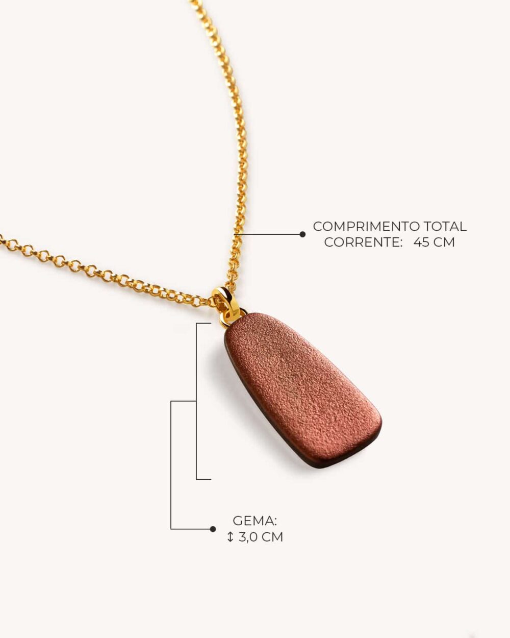 Colar Tulipa Bronze – Banho Ouro 18K - Image 4