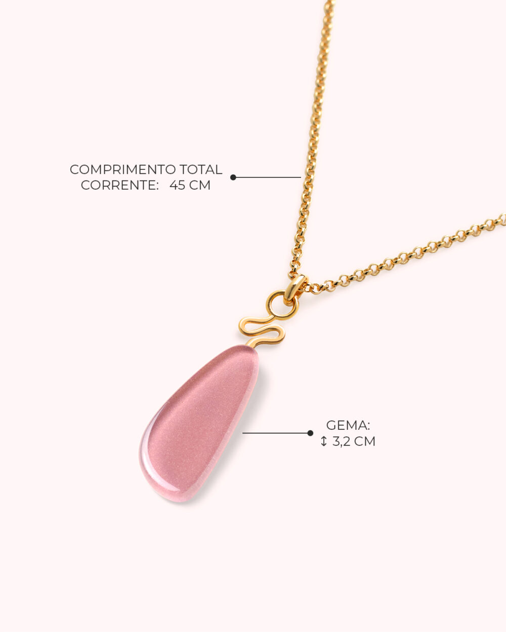 Colar Riva Rosa – Banho Ouro 18K - Image 3