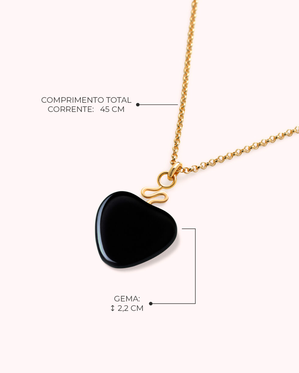 Colar Mini Orla Preto – Banho Ouro 18K - Image 3