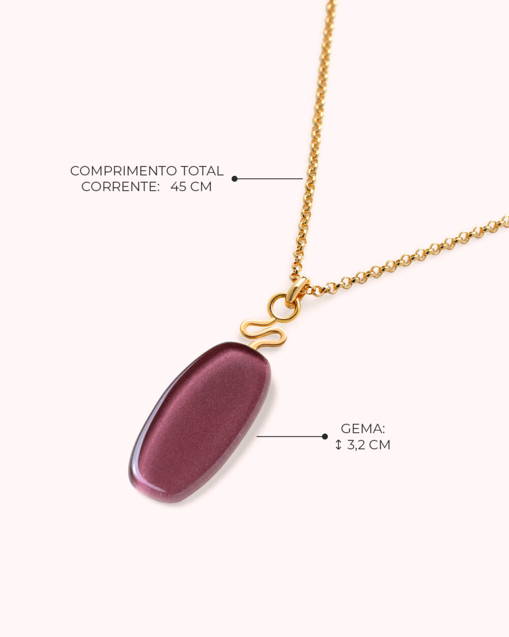 Colar Leme Uva – Banho Ouro 18K - Image 3