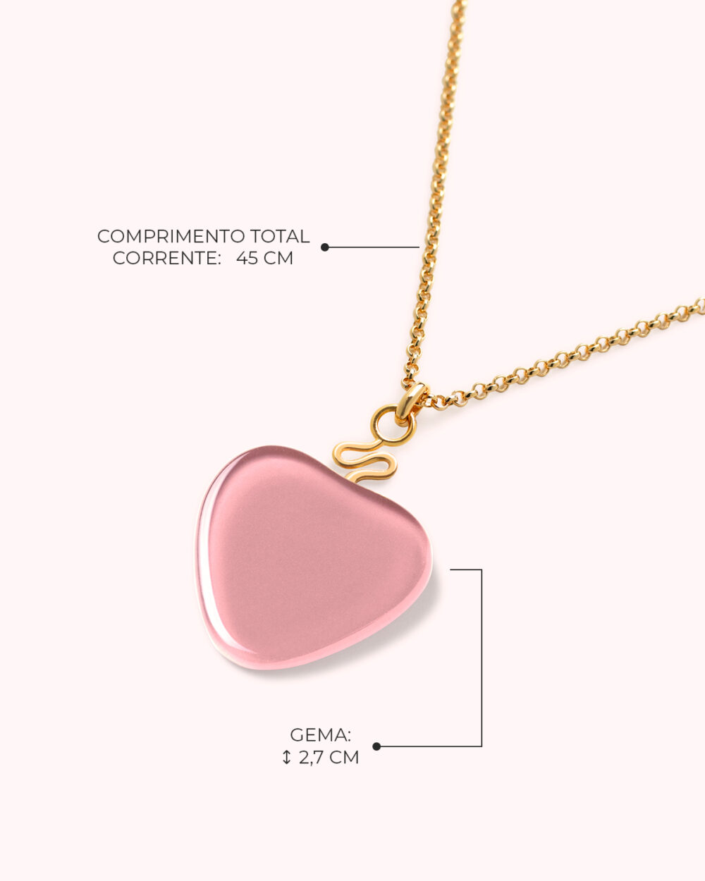 Colar Orla Rosa – Banho Ouro 18K - Image 3