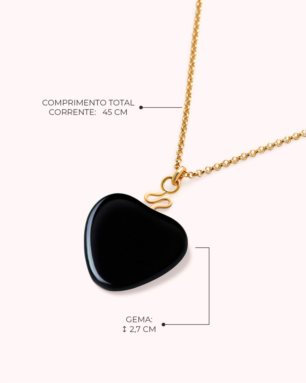 Colar Orla Preto – Banho Ouro 18K - Image 3