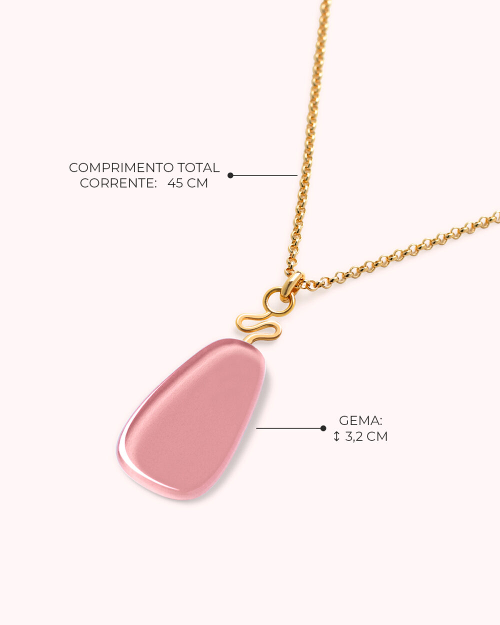 Colar Punta Rosa – Banho Ouro 18K - Image 3