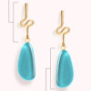 Brinco Riva Azul Turquesa – Banho Ouro 18K - Image 3