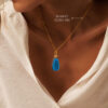 Colar Mini Punta Azul – Banho Ouro 18K - Image 4