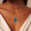 Colar Mini Leme Azul – Banho Ouro 18K - Image 4