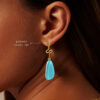 Brinco Riva Azul Turquesa – Banho Ouro 18K - Image 4