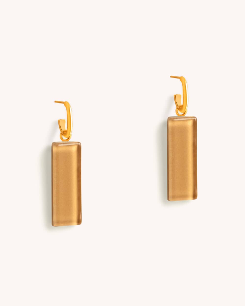 Argola Retângulo Ocre – Banho Ouro 18K