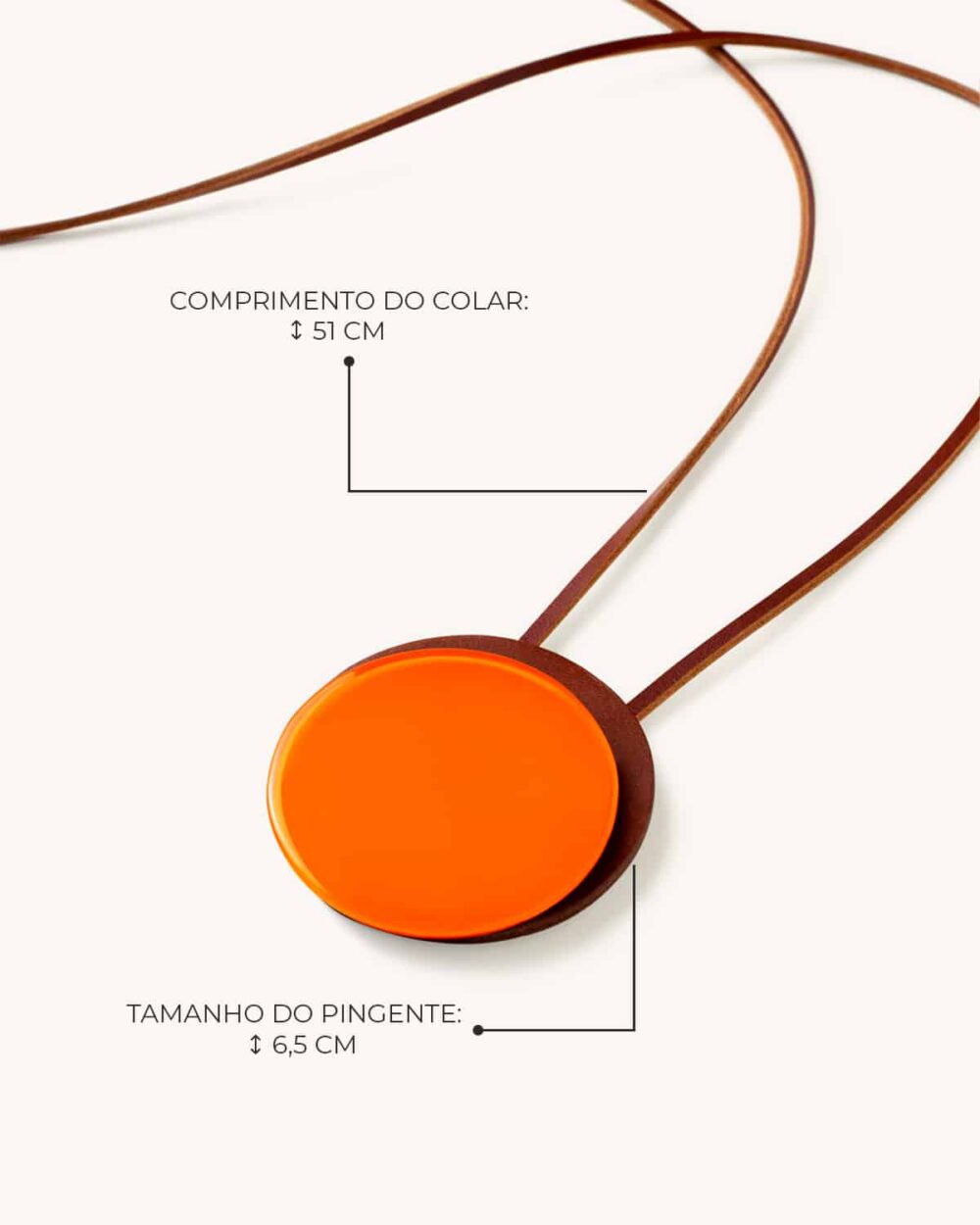 Colar Círculo Laranja - Image 4