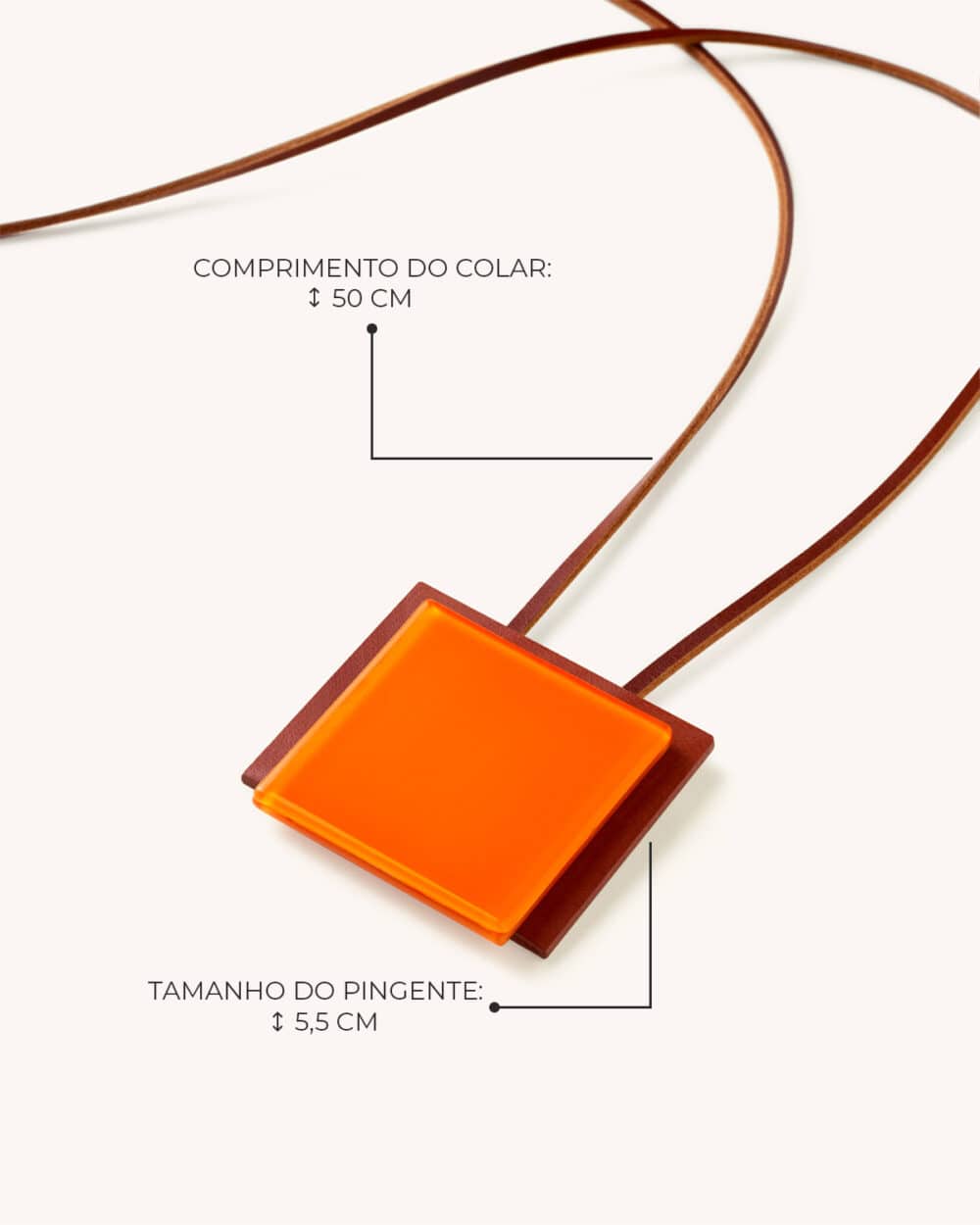 Colar Cubo Laranja - Image 4