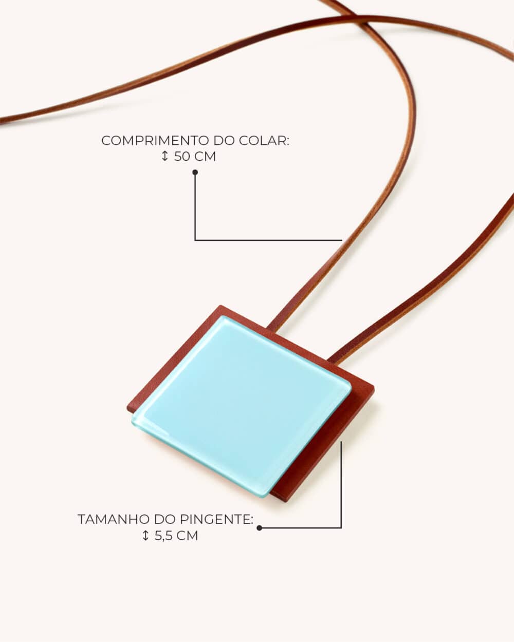 Colar Cubo Azul Claro - Image 4