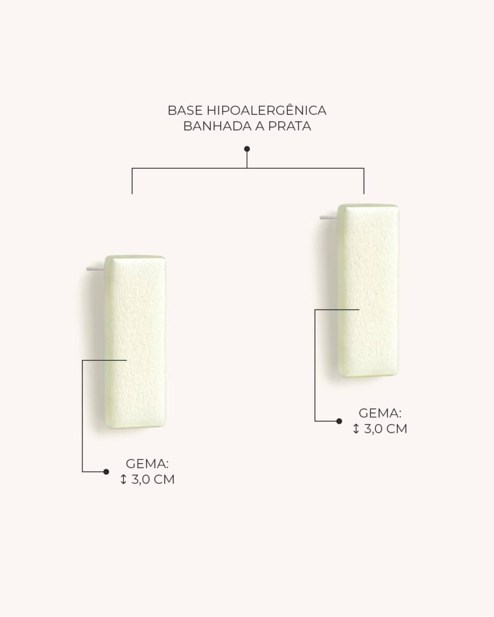 Brinco Retângulo Pérola - Image 4