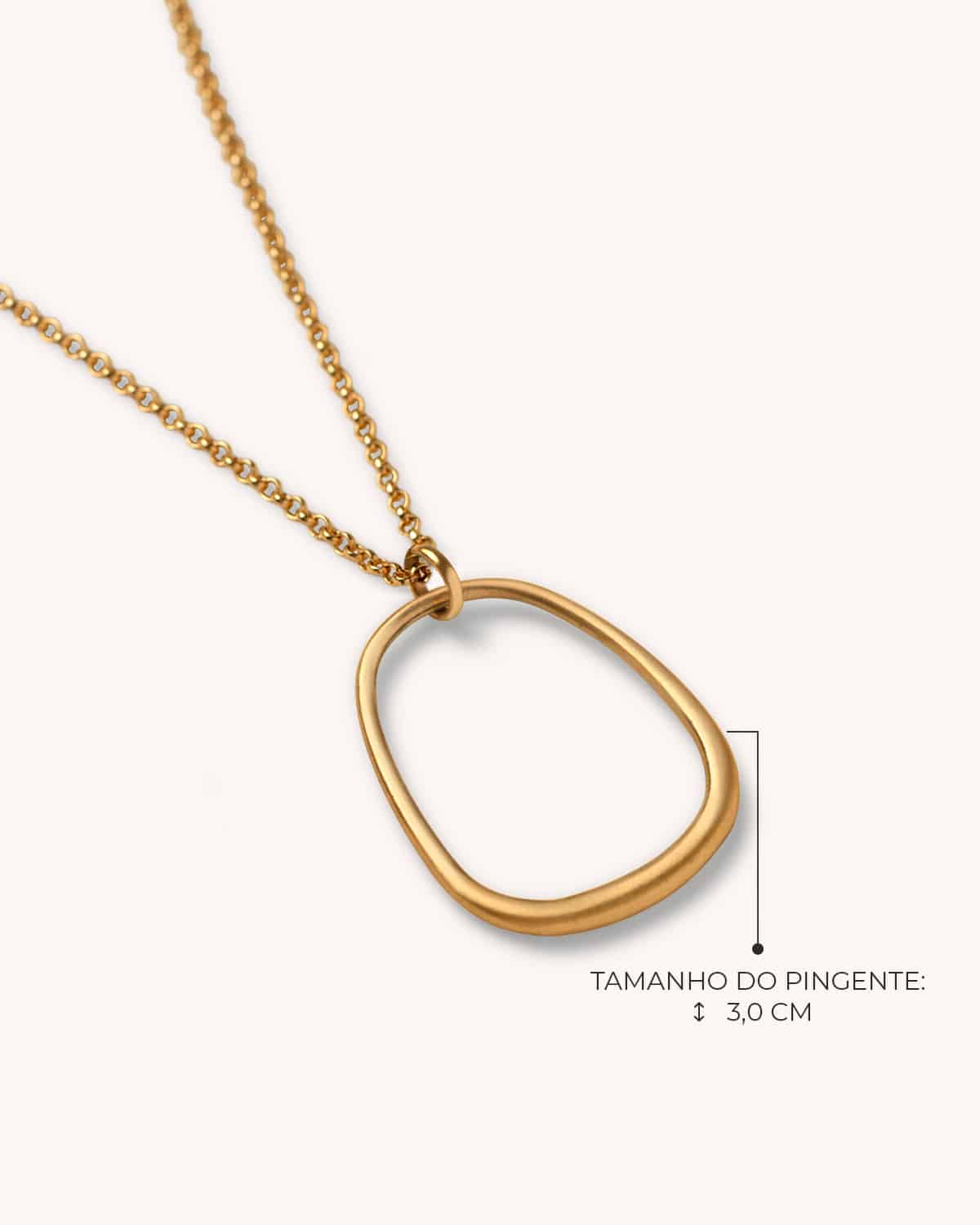 Colar Mini Trapézio - Ouro Vintage 18K - Image 3