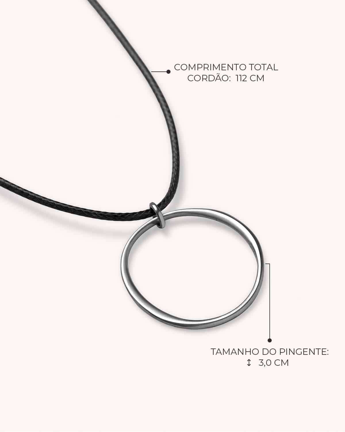 Colar Mini Alo Cordão - Prata Vintage - Image 3