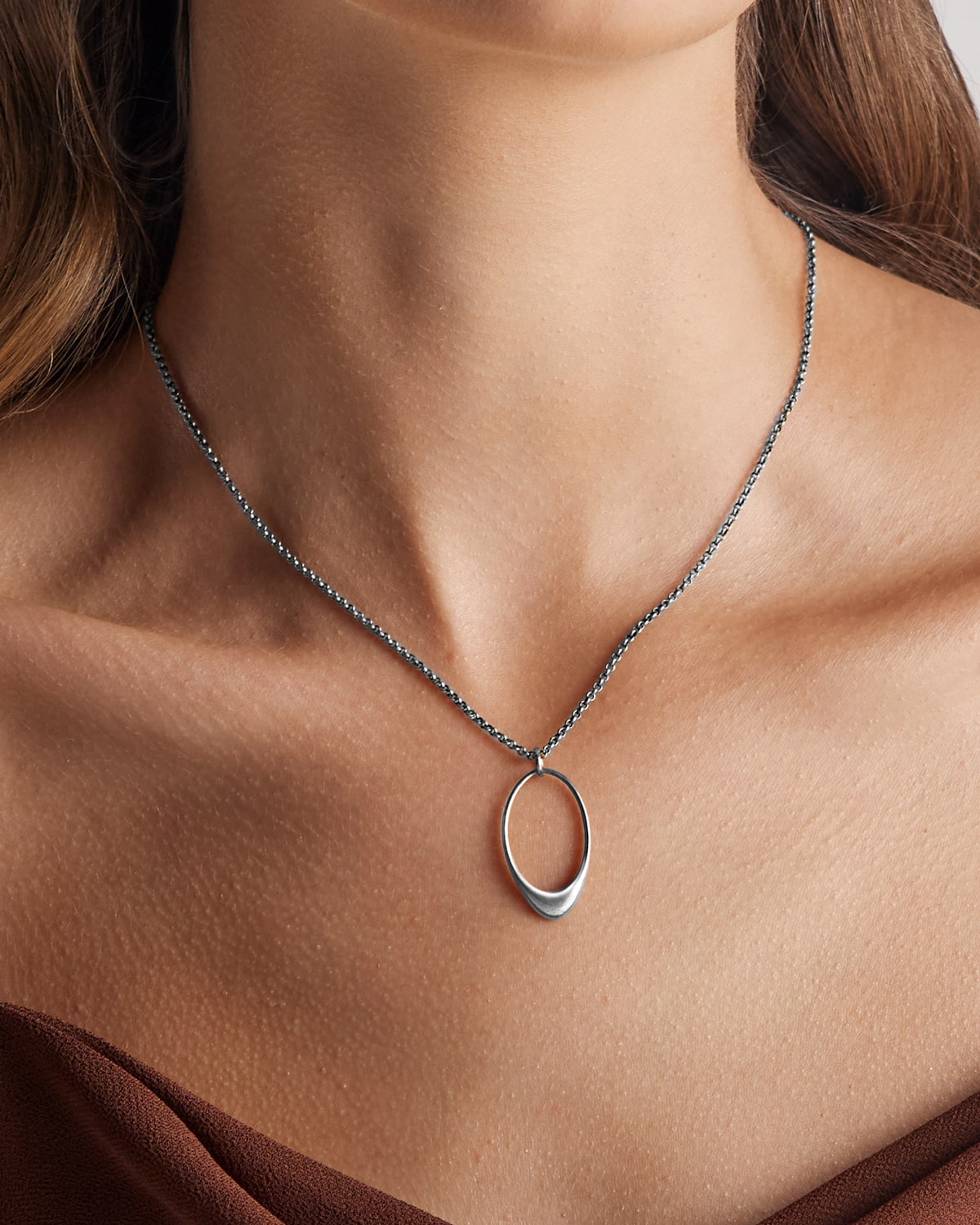 Colar Mini Arco - Prata Vintage - Image 2