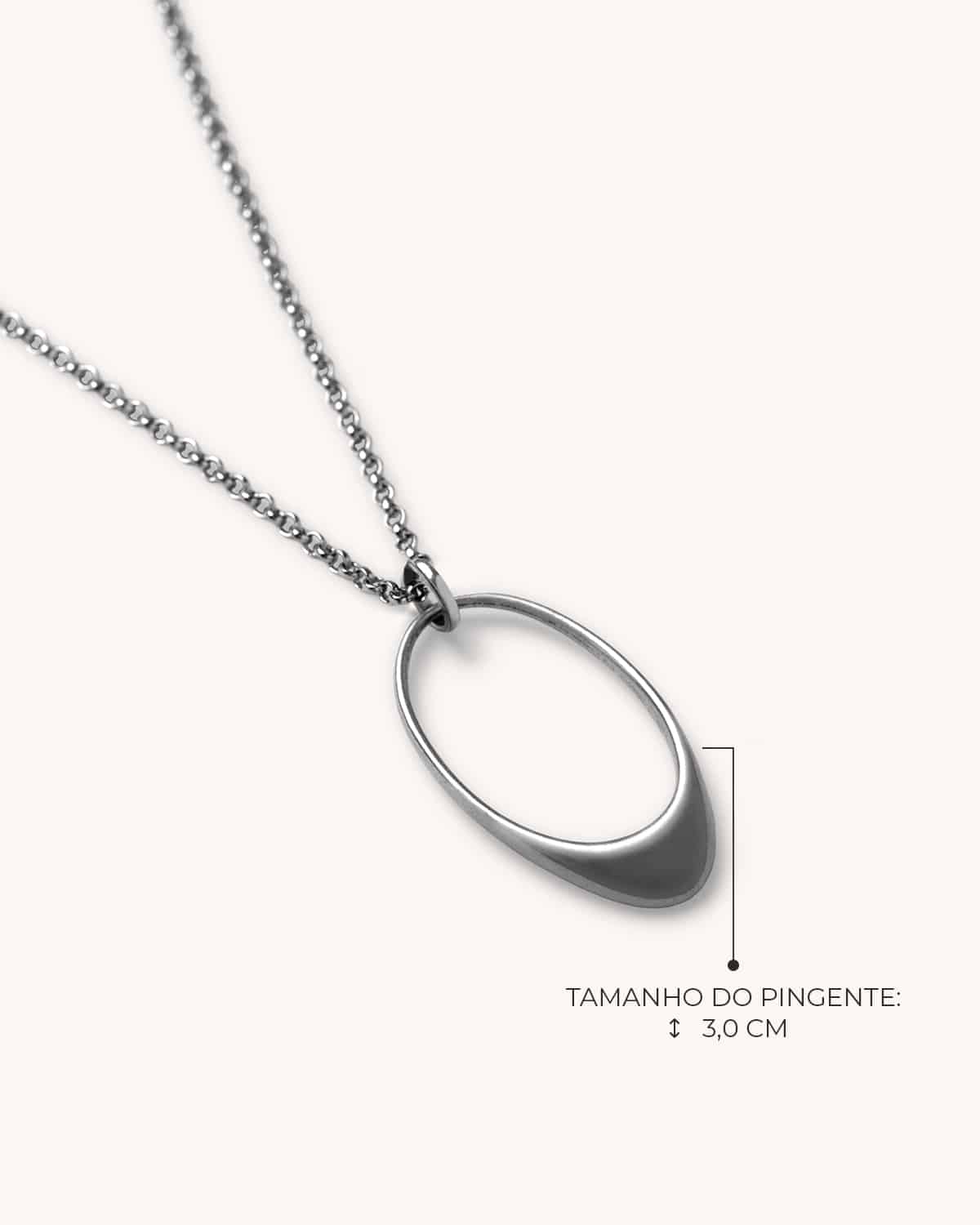 Colar Mini Arco - Prata Vintage - Image 3