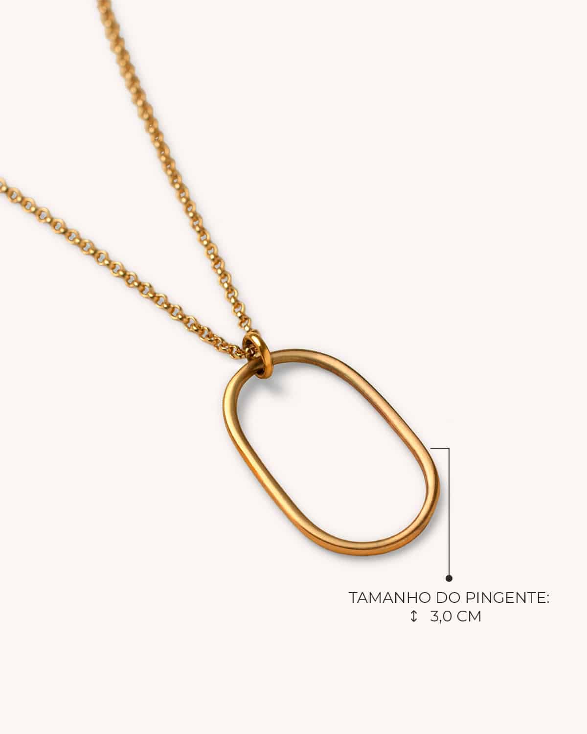 Colar Mini Elipse - Ouro Vintage 18K - Image 3