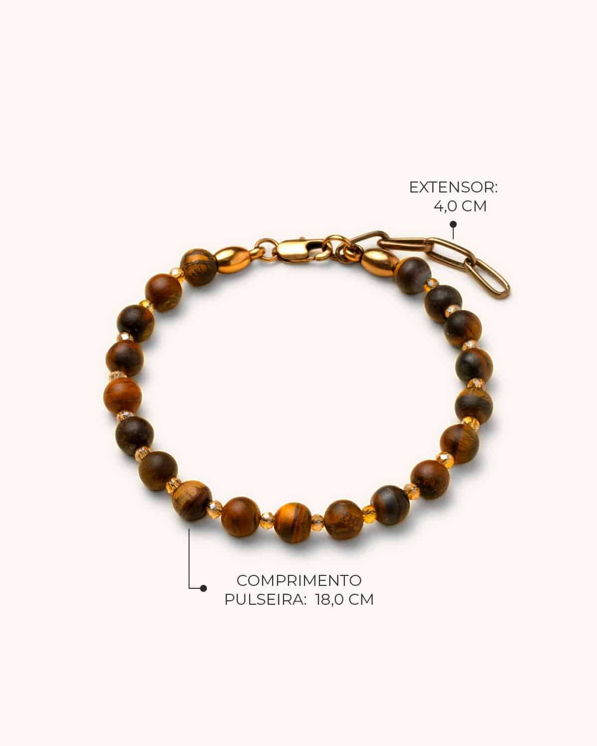 Pulseira Olho de Tigre - Ouro Vintage 18K - Image 4