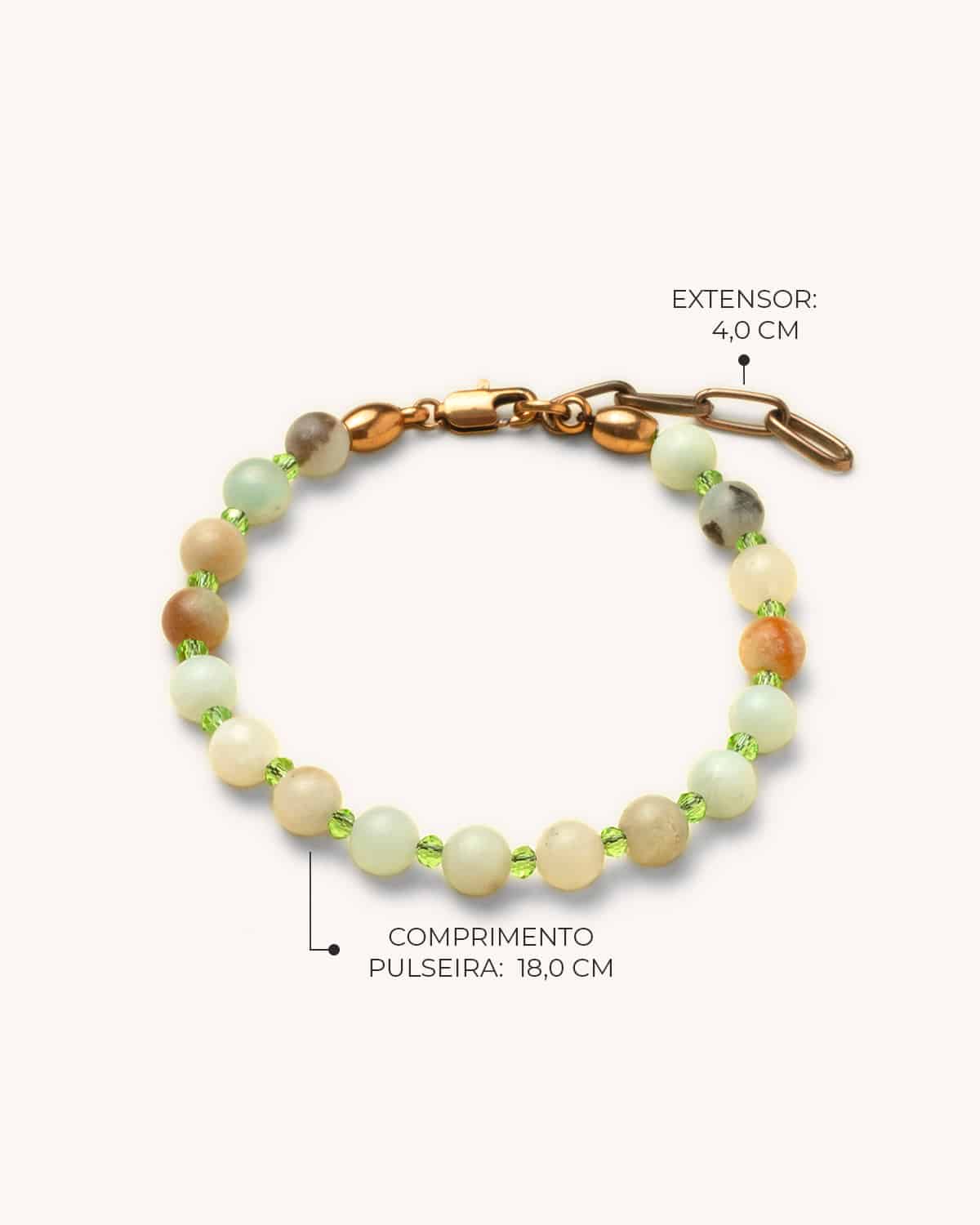 Pulseira Amazonita - Ouro Vintage 18K - Image 4