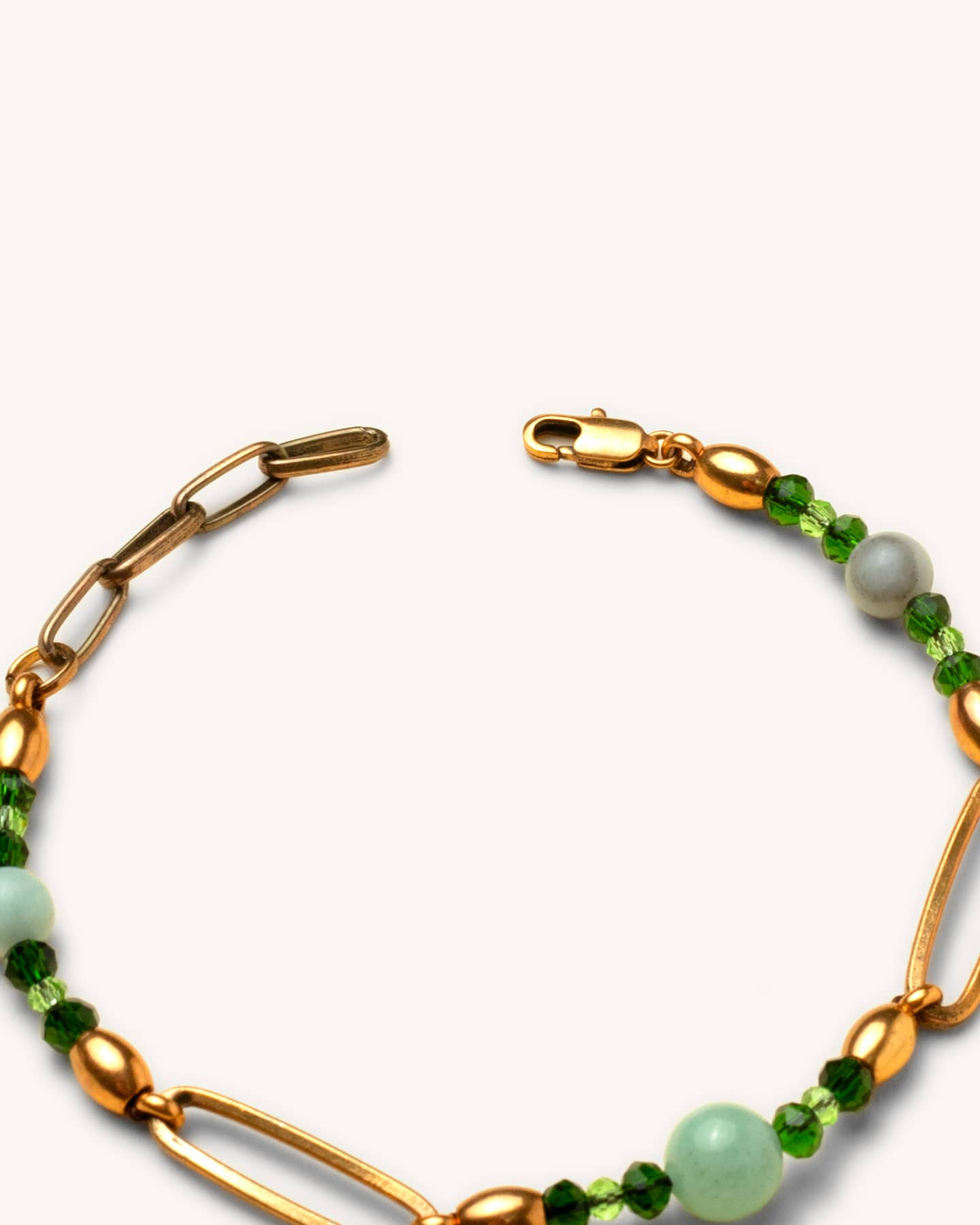 Pulseira Amazonita e Corrente - Ouro Vintage 18K - Image 2