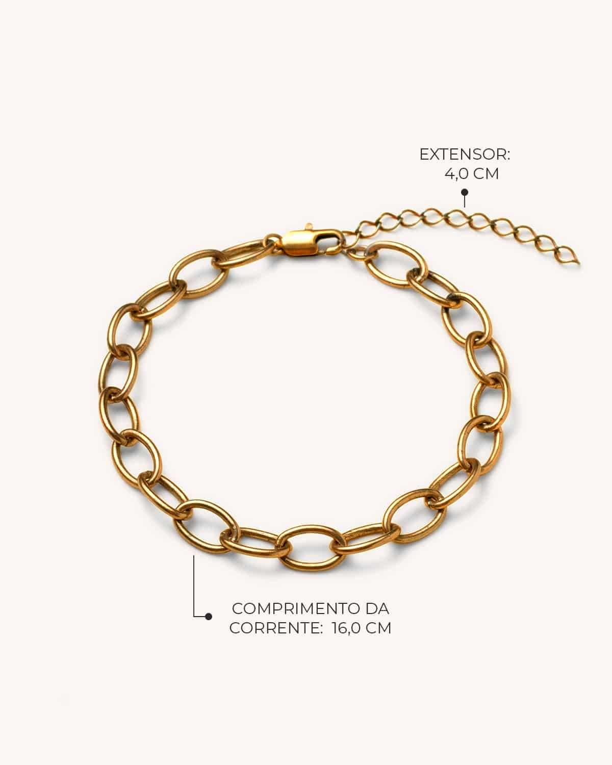 Pulseira Oval Fina - Ouro Vintage 18K - Image 2