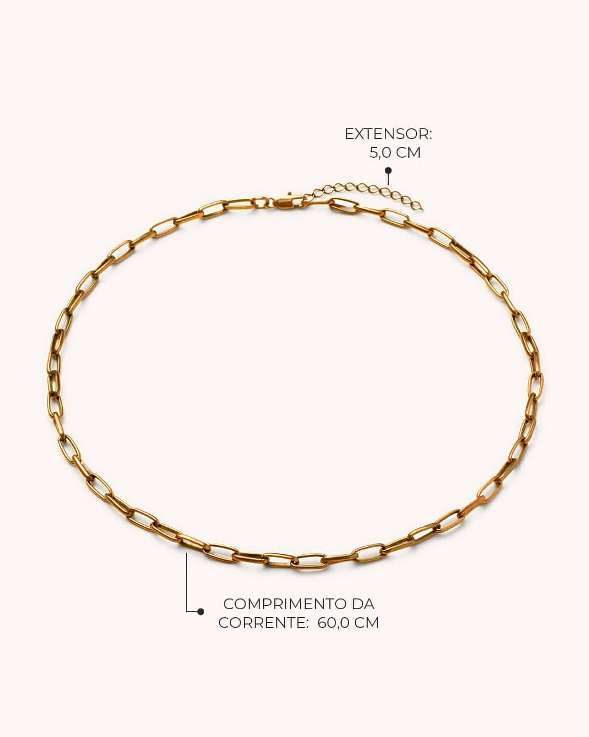 Corrente Cadeado 60 - Ouro Vintage 18K - Image 2